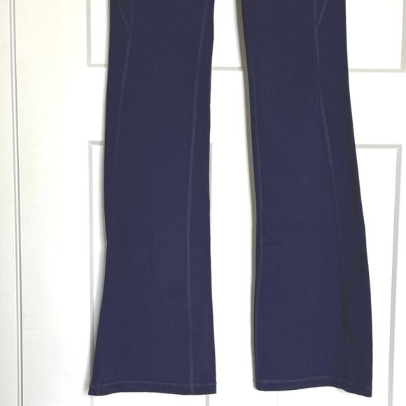 Athleta Revelation Yoga Pants Womens Small Flared Leg Pull On Blue Stretch Nylon - Picture 6 of 9